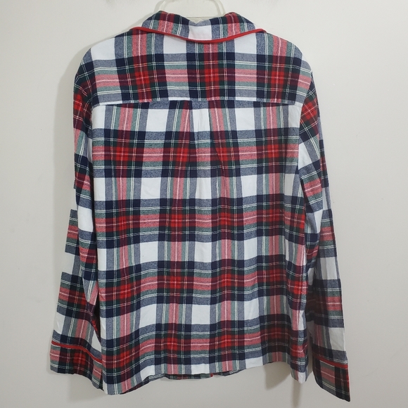 NWT Vineyard Vines Women's Flannel Pajama PJ Top Plaid Preppy Holiday Large - Picture 9 of 11
